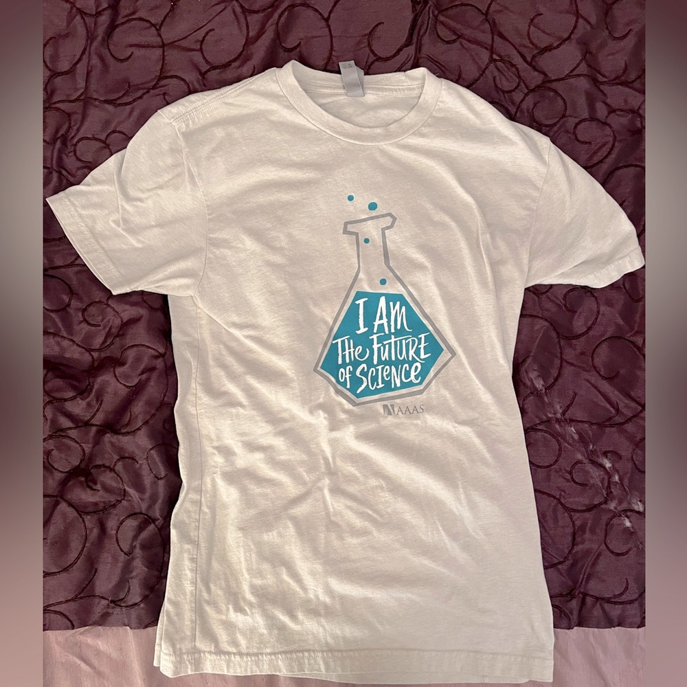 Next Level Apparel AAAS t-shirt. US size S. Barely worn. Beige & turquoise.